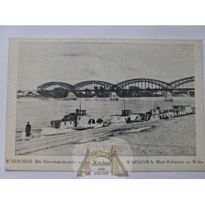Warsaw, Railway Bridge, side-wheelers, ca. 1940