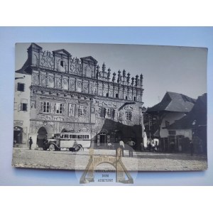 Kazimierz Dolny, Rynek, stare kamienice, autobus ok. 1935
