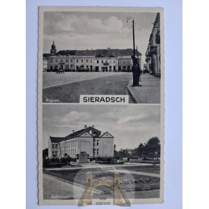 Sieradz, Market Square, courthouse, 1941