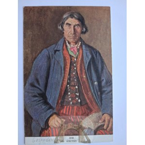 Sieradz, folk types, ethnography, painting, Piekarski,