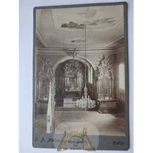 Kielce, church, interior, photograph on cardboard, ca. 1900