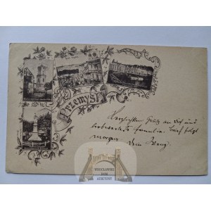 Przemyśl, 4 views, early postcard, Vorläufer? 1897