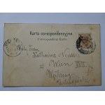 Krakov, litografia, 4 pohľady, šľachtic, 1897