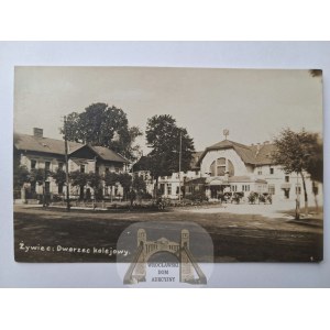 Żywiec, train station, photograph, ca. 1935