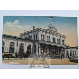 Lithuania, Vilnius, train station, ca. 1916