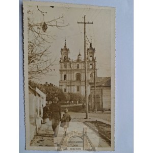 Belarus, Grodno, cathedral, private postcard, ca. 1942