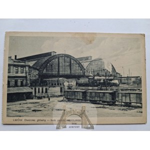 Ukraine, Lviv, train station, train, ca. 1930