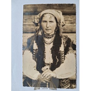 Ukrajina, Hucul, Huculka, foto: Senkowski, kolem roku 1930