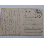 Judaika, galicijský Žid, v pozadí synagoga, 1917