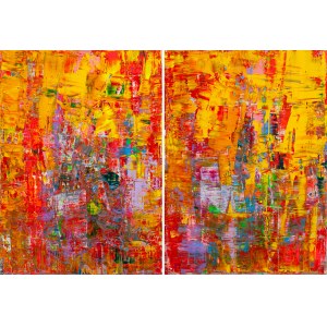 Gossia Zielaskowska (ur. 1983, Poznań), Color water aura, dyptyk, 2025