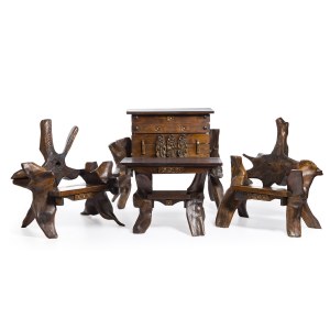 Unknown, Set of furniture made from tree roots, ca. 1960