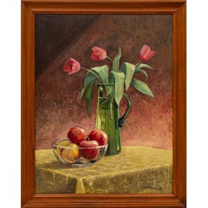 Witold Kalicki, Zátišie s tulipánmi a jablkami, 1967