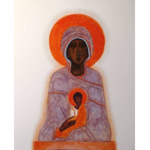 Jerzy Nowosielski, The Virgin Mary with the Child from the The Virgin Mary Collector's Series, No. 1 of 19, 2019