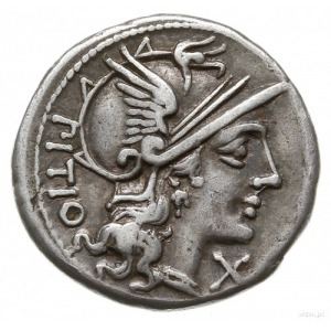 denar 148 r. pne, mennica Rzym; Aw: Głowa Romy w prawo,...