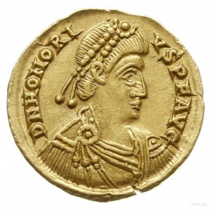 solidus 402-408, mennica Rawenna; Aw: Popiersie cesarza...