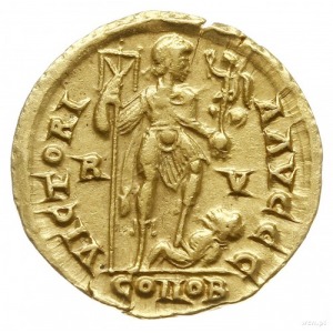 solidus 402-408, mennica Rawenna; Aw: Popiersie cesarza...