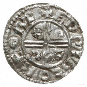 denar typu crux, 991-997, mennica Hertford, mincerz Edw...