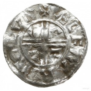 denar typu crux, 991-997, mennica Londyn, mincerz Ælfga...
