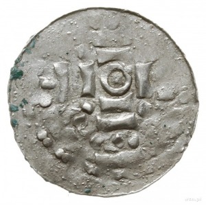 denar, ok. 1020-1025; Aw: Krzyż utworzony z kółek i bel...