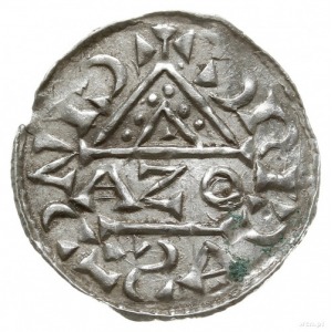 denar 1018-1026, Ratyzbona, mincerz Aza; Hahn 31b1.3; s...