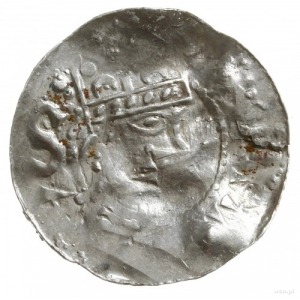 denar 1002-1024; Aw: Głowa w koronie w prawo; Rw: Dłoń ...