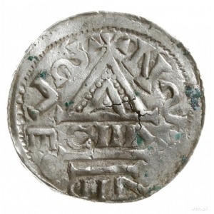 naśladownictwo (?) denara bawarskiego z X w.; Aw: Kapli...
