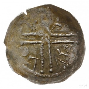 denar z lat 1185-1201, Wrocław; Aw: W czterech polach d...