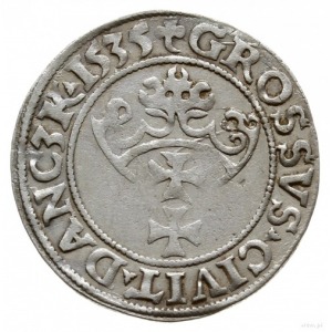 grosz 1535, Gdańsk; odmiana z napisem SIGIS I REX POLO ...