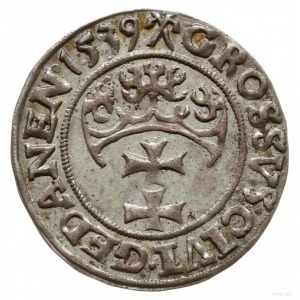 grosz 1539, Gdańsk; na awersie PRVS kończy napis; Kop. ...