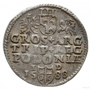 trojak 1588, Olkusz, Iger O.88.8.d (R1); ładnie zachowa...