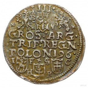 trojak 1596, Bydgoszcz; B.96.2.f; patyna, ładny
