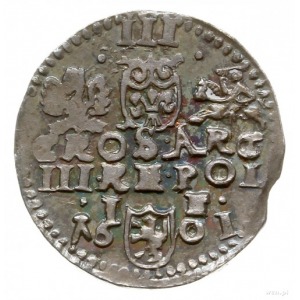 trojak 1601, Lublin; Iger L.01.1.a; wybite na grubym kr...
