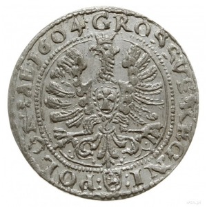 grosz 1604, Kraków; herb Lewart pod Orłem; Kop. 772 (R)...