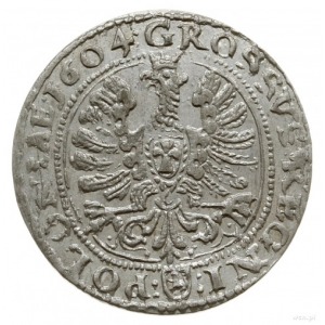 grosz 1604, Kraków; herb Lewart pod Orłem; Kop. 772 (R)...