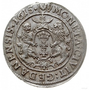 ort 1615, Gdańsk; herb Gdańska w owalnej tarczy; Kop. 7...