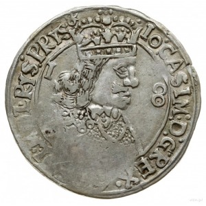 ort 1656, Lwów; duże popiersie króla, na awersie RYS PR...