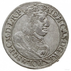 ort 1657 DL, Gdańsk; mniejsza głowa króla; Kop. 7622 (R...