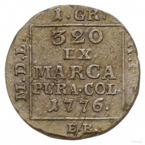 grosz srebrny 1776, Warszawa; Plage 225, Berezowski 2 z...