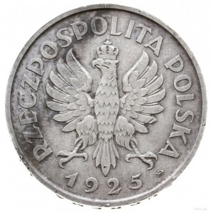 5 złotych 1925, Warszawa; “Konstytucja” - odmiana 81 pe...