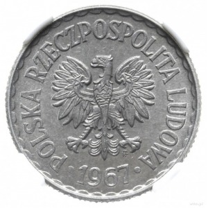 1 złoty 1967, Warszawa; Parchimowicz 213d; rzadki roczn...