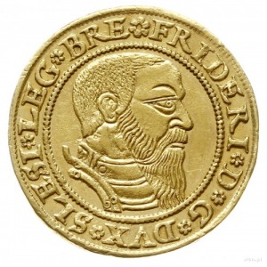 dukat 1544, Legnica, Aw: Głowa księcia w prawo i napis ...