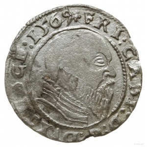 grosz 1569, Bielsko; odmiana z datą w napisie otokowym,...