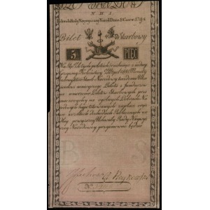 5 złotych polskich 8.06.1794; seria N.H.1., numeracja 3...