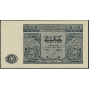 2 x 5 złotych 15.05.1946; bez oznaczenia serii i numera...