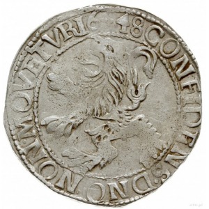 talar lewkowy (Leeuwendaalder) 1648; znak menniczy: lil...