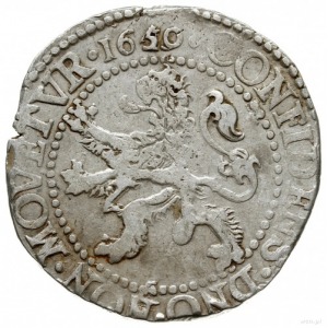 talar lewkowy (Leeuwendaalder) 1650/49; data przebita n...