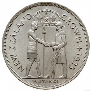 1 korona 1935, “Waitangi”; wybite z okazji 25-lecia pan...