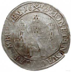 jefimok 1655, wybity na talarze Hamburga z 1643; Dav. 5...