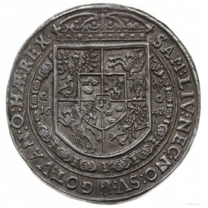 talar 1642, Bydgoszcz, Aw: Popiersie króla z herbem pod...