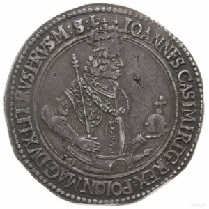 talar 1649, Kraków, Aw: Półpostać króla w ozdobnej zbro...